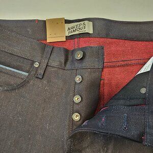 Naked and Famous Crimson Sky Selvedge - Super Guy size 32